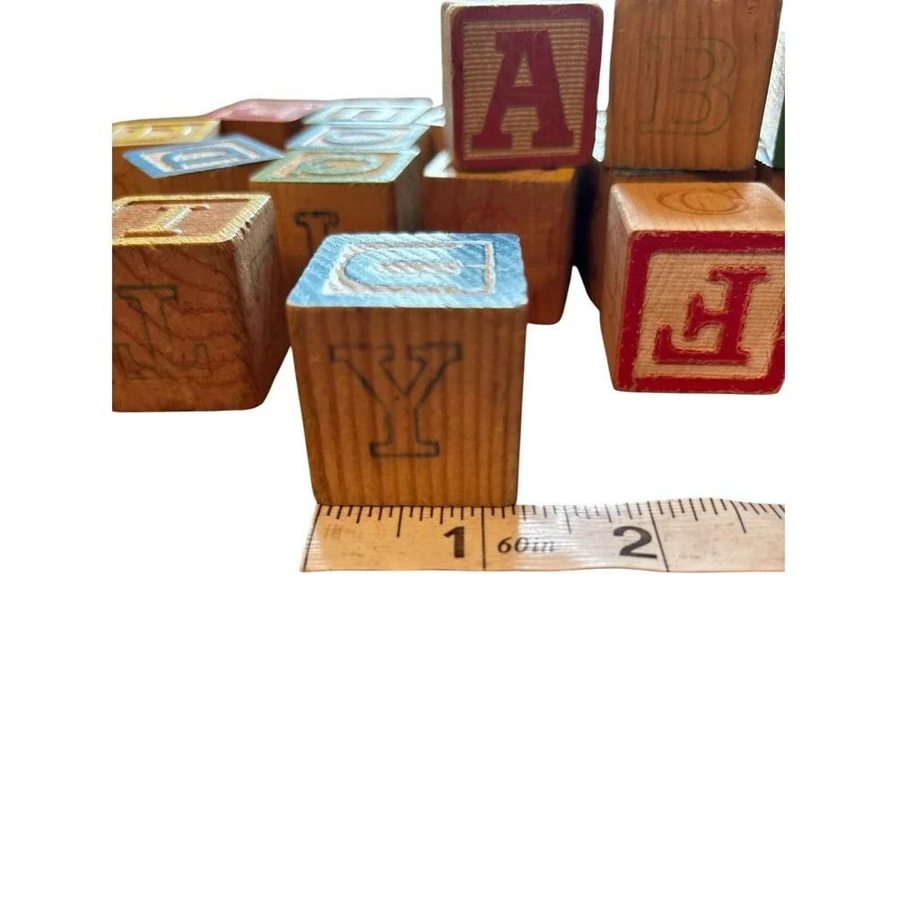 Wooden Alphabet block lot of 32
